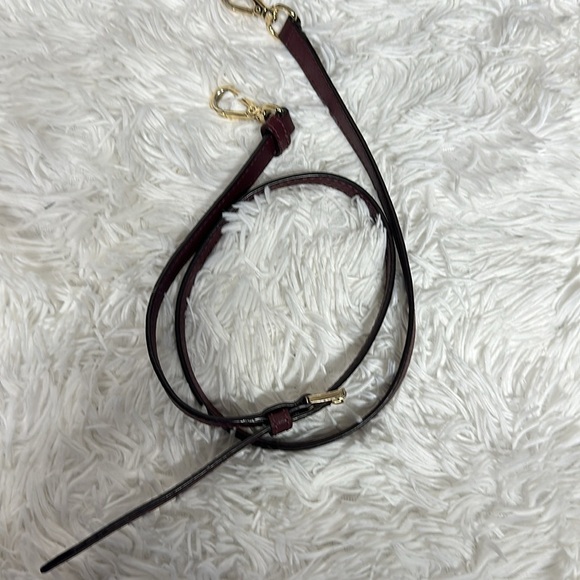 Michael Kors Selma Medium Saffiano Leather Satchel - Crossbody Bag color Merlot - Picture 12 of 13